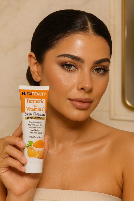 Huda Beauty Turmeric + Vitamin C Skin Cleanser – Brightening & Deep Nourishing Face Wash (125g)
